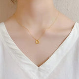 14k Pure Frost Love Pendant Necklace 999 Plated Chain Fine Jewelry Gift