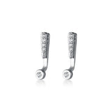 Real 925 Silver Earrings Exclamation Mark Big Studs