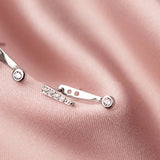 Real 925 Silver Earrings Exclamation Mark Big Studs