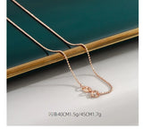 925 Silver Chain Necklaces Rose Plated for Women
