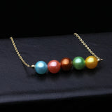 925 Silver Pendant Women Freshwater Pearl Necklace Anniversary Gift