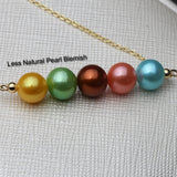 925 Silver Pendant Women Freshwater Pearl Necklace Anniversary Gift