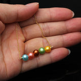 925 Silver Pendant Women Freshwater Pearl Necklace Anniversary Gift