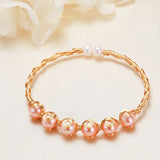 Freshwater Pearl Bracelet For Women Natural Pearls Open Mouth Bangle