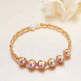 Freshwater Pearl Bracelet For Women Natural Pearls Open Mouth Bangle
