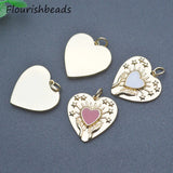 Heart Shape Enamel Charms Pendant for Bracelet Making