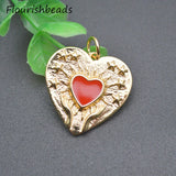 Heart Shape Enamel Charms Pendant for Bracelet Making