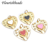 Heart Shape Enamel Charms Pendant for Bracelet Making