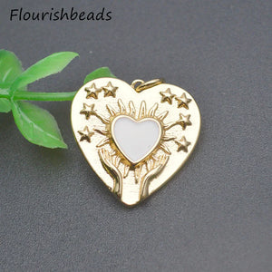 Heart Shape Enamel Charms Pendant for Bracelet Making