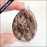 Men's Green KAMBABA Stone Pendant for DIY Jewelry Making