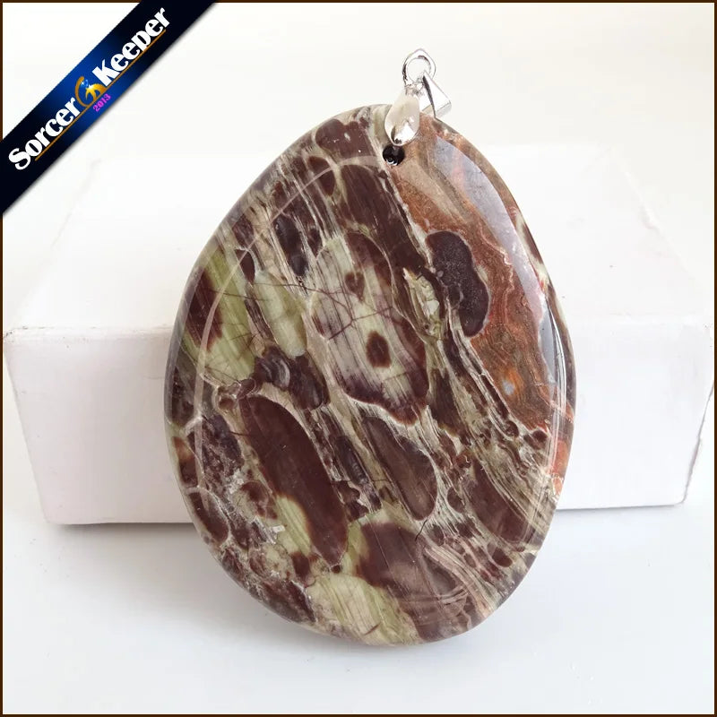 Men's Green KAMBABA Stone Pendant for DIY Jewelry Making