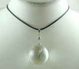 Dandelion Seed Glass Ball Necklace Glass Bead Jewelry