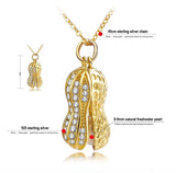 Freshwater 7-8mm Pearl Peanut Pendant Jewelry for Women