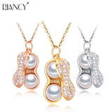 Freshwater 7-8mm Pearl Peanut Pendant Jewelry for Women
