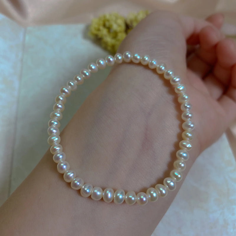 Baroque Pearl Bracelet for Women Peace Stone Beads Jewelry