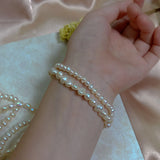 Baroque Pearl Bracelet for Women Peace Stone Beads Jewelry