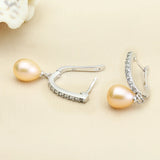 Freshwater Pearl Earrings 925 Sterling Silver Wedding Jewelry