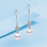 Freshwater Pearl S925 Silver Water Drop Earrings for Women