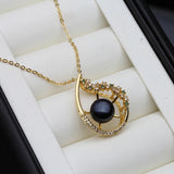 Real Pearl Chain Pendant Necklace For Women