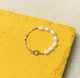Bohemian Freshwater Pearl Necklace Bracelet Set