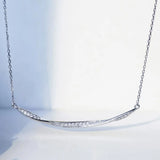 925 Silver Diamond Pendant Necklace Wedding Bridal Jewelry