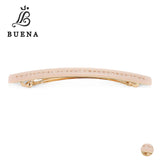 Rectangle Acetate Hair Barrette with Austrian Rhinestone