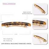 Rectangle Acetate Hair Barrette with Austrian Rhinestone