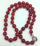 10mm Ruby Beads 20in Necklace High-end Jewelry for Women