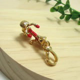Red Bike Bicycle Women Handbag Zipper Key Chains Small Pendant