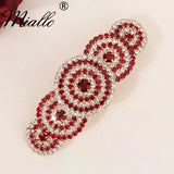 Red Crystal Barrettes Hair Clips for Women Accessories Rhinestone Hairpins