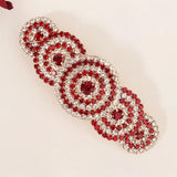 Red Crystal Barrettes Hair Clips for Women Accessories Rhinestone Hairpins