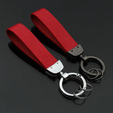 Red Leather Chinese Flag Key Chains for Women Couple