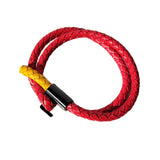 Red Leather Woven Bracelet Stainless Steel Buckle Girl Women Gift