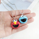 Retro Cartoon Smiley Face Necklace Couple Jewelry