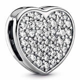 925 Sterling Silver Sparkling Icicles Clip Charm for Bracelet