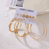 Oversize Twist Hoop Earrings with Pearl and Cubic Zirconia Studs