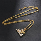 Religious I Love Jesus Pendant Necklace for Women Gold/Rose Christian Jewelry
