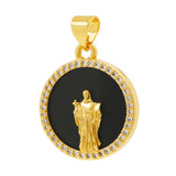 Religious Pendant with Tiger Eye Shell Agate for Jewelry Making