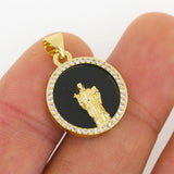 Religious Pendant with Tiger Eye Shell Agate for Jewelry Making