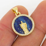 Religious Pendant with Tiger Eye Shell Agate for Jewelry Making