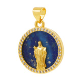 Religious Pendant with Tiger Eye Shell Agate for Jewelry Making