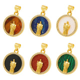 Religious Pendant with Tiger Eye Shell Agate for Jewelry Making