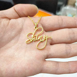 Cursive Personalized Name Necklace Choker for Women