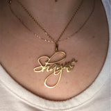 Cursive Personalized Name Necklace Choker for Women