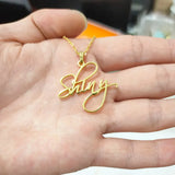 Cursive Personalized Name Necklace Choker for Women