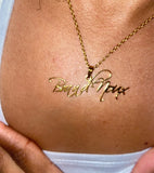 Cursive Personalized Name Necklace Choker for Women