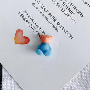 Cartoon Bear Resin Patch for Hairpin Earrings