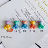Cartoon Bear Resin Patch for Hairpin Earrings