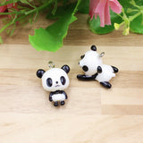 Resin Panda Pendants Charms for Kids Jewelry DIY 20pcs