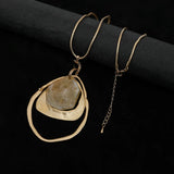 Resin Geometric Long Necklace Winter Sweater Chain